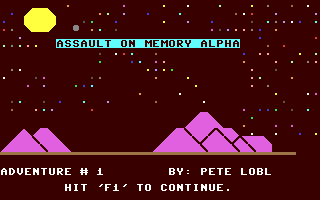 Assault on Memory Alpha Title Screen